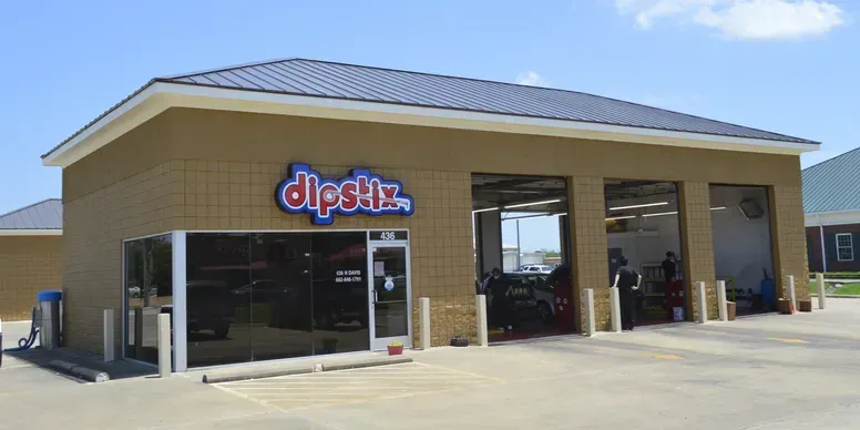 A car wash building with 