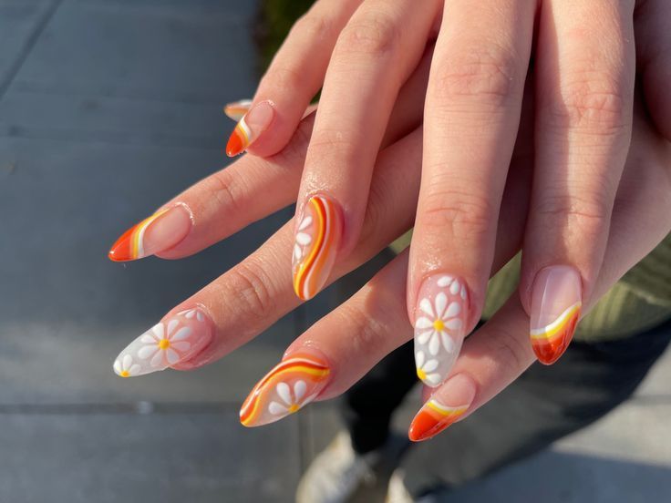 The resurgence of retro 70s-inspired nail art brings a vibrant and groovy aesthetic to manicures in 2024.