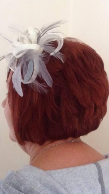 view of styled bridal hair