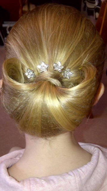 bride styled hair