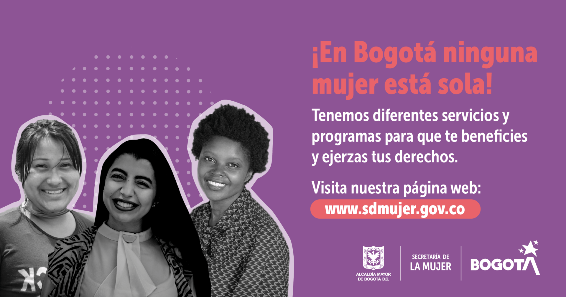 Apoyo para todas las mujeres de Bogotá