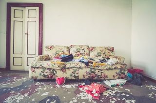 messy couch