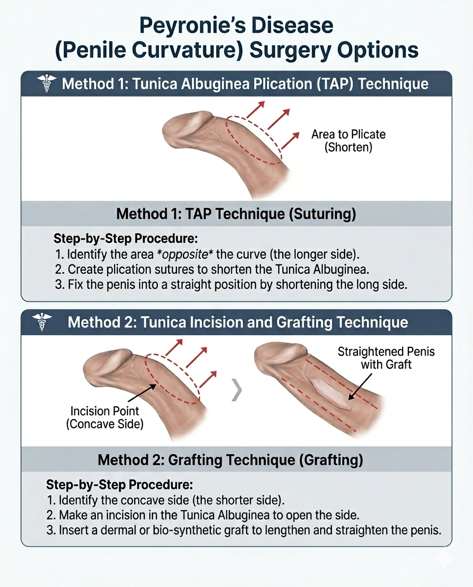 Peyronie's Disease Surgery Options — TAP Plication and Grafting Technique at Urogyn Busan