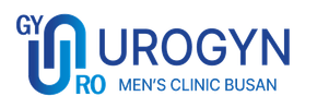 GYNO UROGYN logo with blue stylized U and “MEN’S CLINIC BUSAN” text on white background