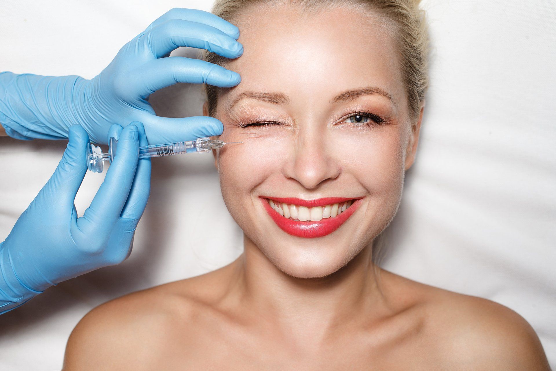 woman receiving botox treatment
