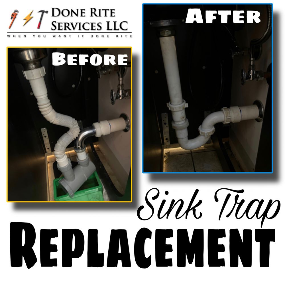 Before And After Sink Trap Replacement