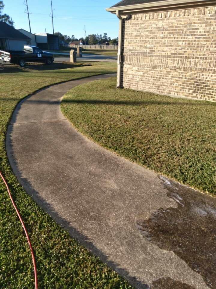 Before Cleaning a Concrete Walkway