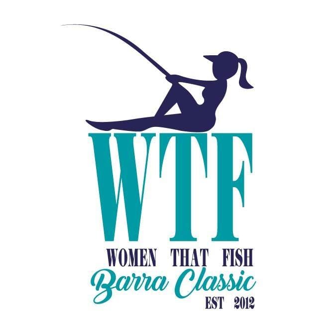 A logo for women that fish barra classic