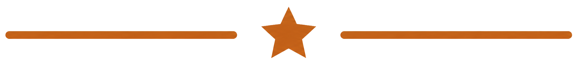 Orange horizontal line with a centered orange star icon on a white background