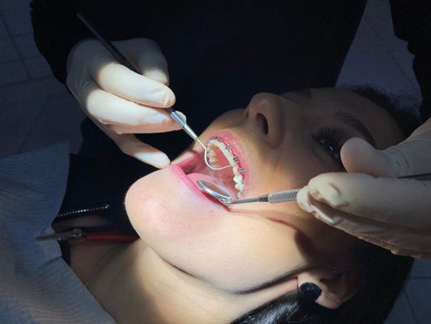 Paciente em atendimento dentário na clínica Greenmed.