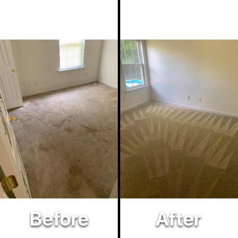 before and after carpet cleaning