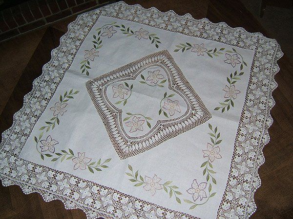 Embroidery On Table Napkin — Asheville Spartanburg, SC — Ray's Vacuum & Sewing