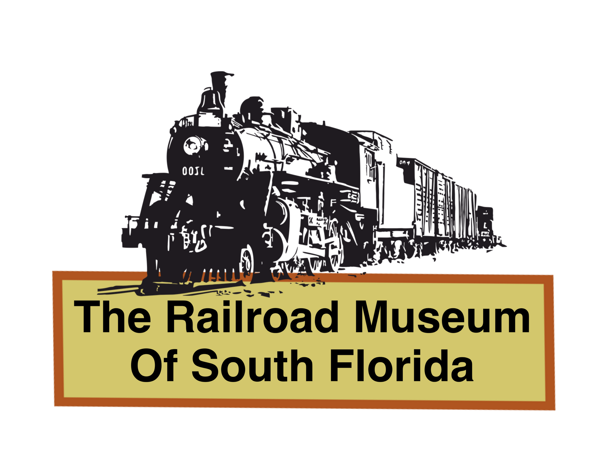 Black train silhouette with 