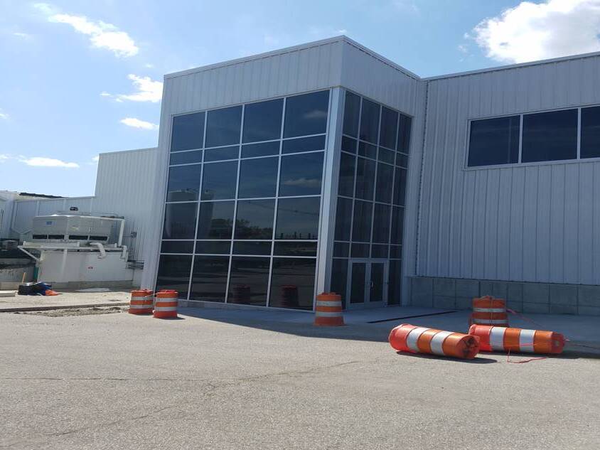 Building with Safety Cones Outside — Mansfield, OH — All Glass Systems