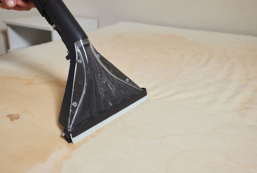 Cleaning to Extract Liquid From a Stained Mattress — Kingaroy Carpet Cleaners in Wondai, QLD