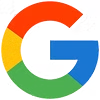 The google logo is a rainbow colored g in a circle.