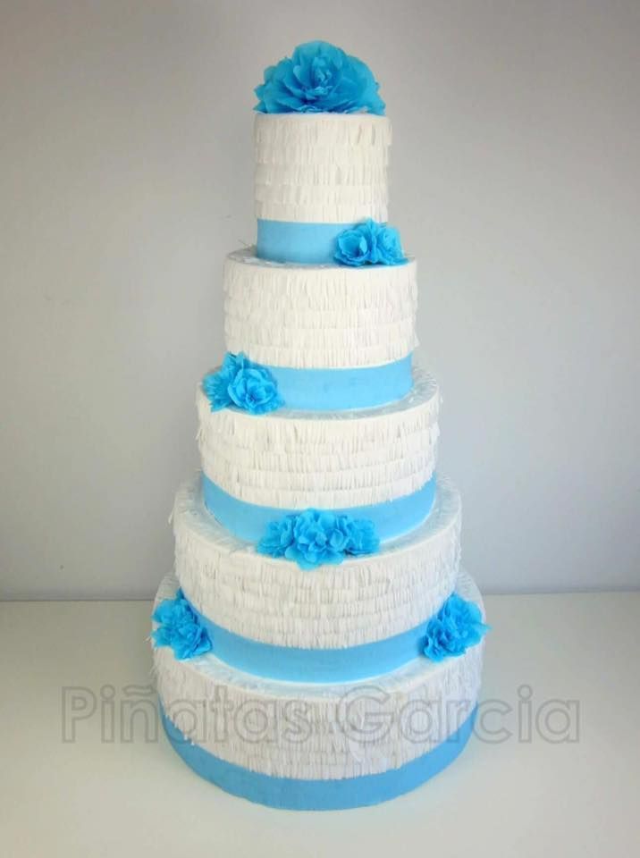 Piñata bruiloft taart weddingcake