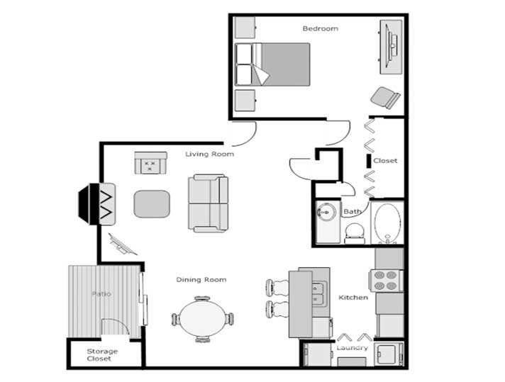 Six Month Apartment Lease — Floor Plan B in Fort Collins, CO