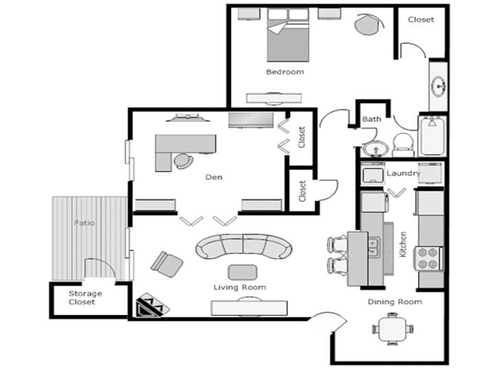 Apartment Laundry — Floor Plan C in Fort Collins, CO