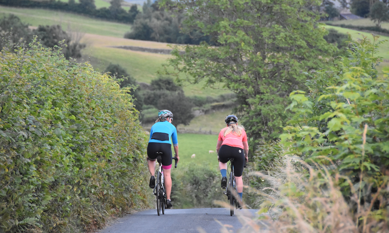 two ladies riding lands end to john o groats