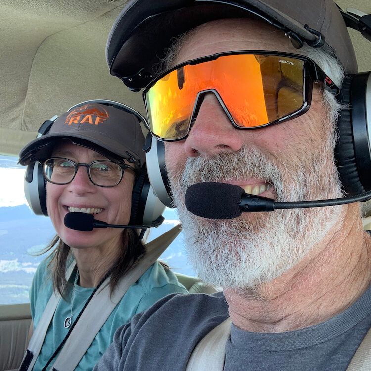 A man wearing a hat that says raf on it