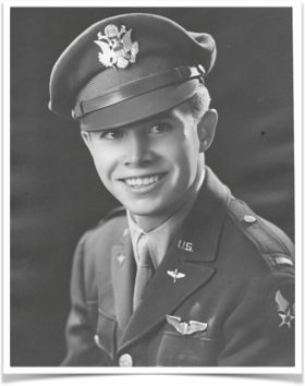 A black and white photo of a man in a us military uniform
