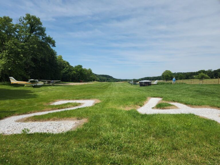 A runway with the number 24 painted on it