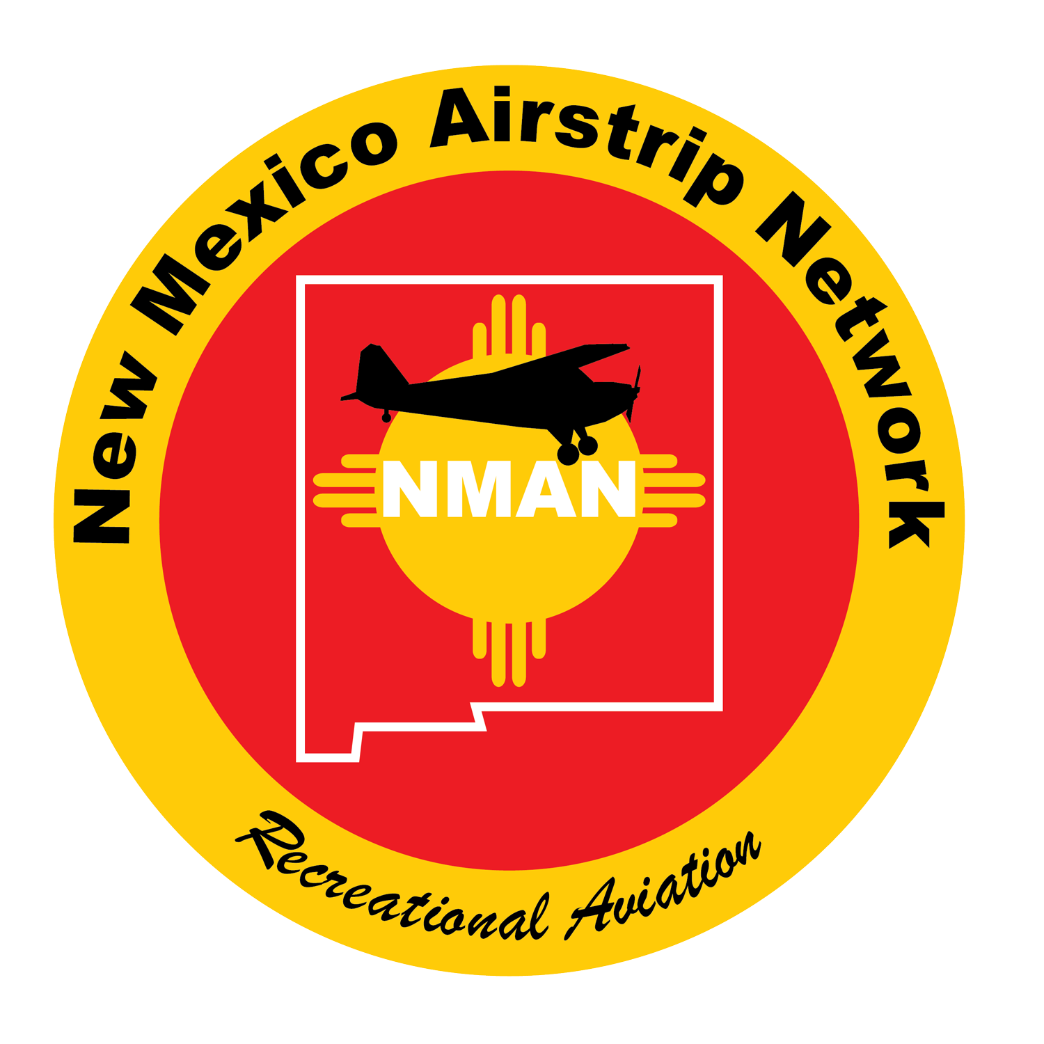 A logo for new mexico airstrip network recreational aviation
