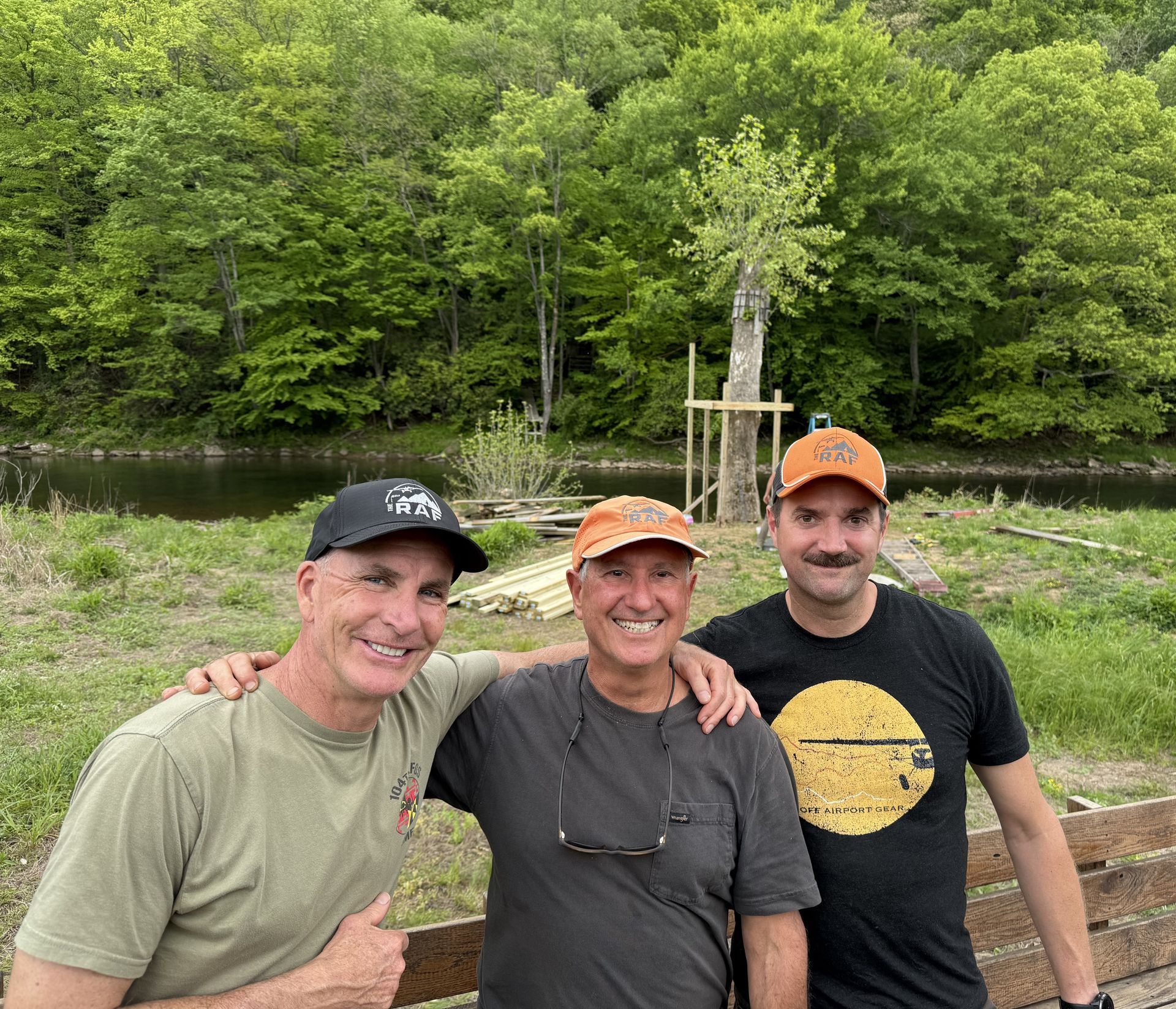 RAF VOLUNTEERS HELP AT CHEAT RIVER ISLAND AIRFIELD, WEST VIRGINIA