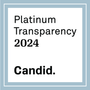 A logo for platinum transparency 2024 by candid