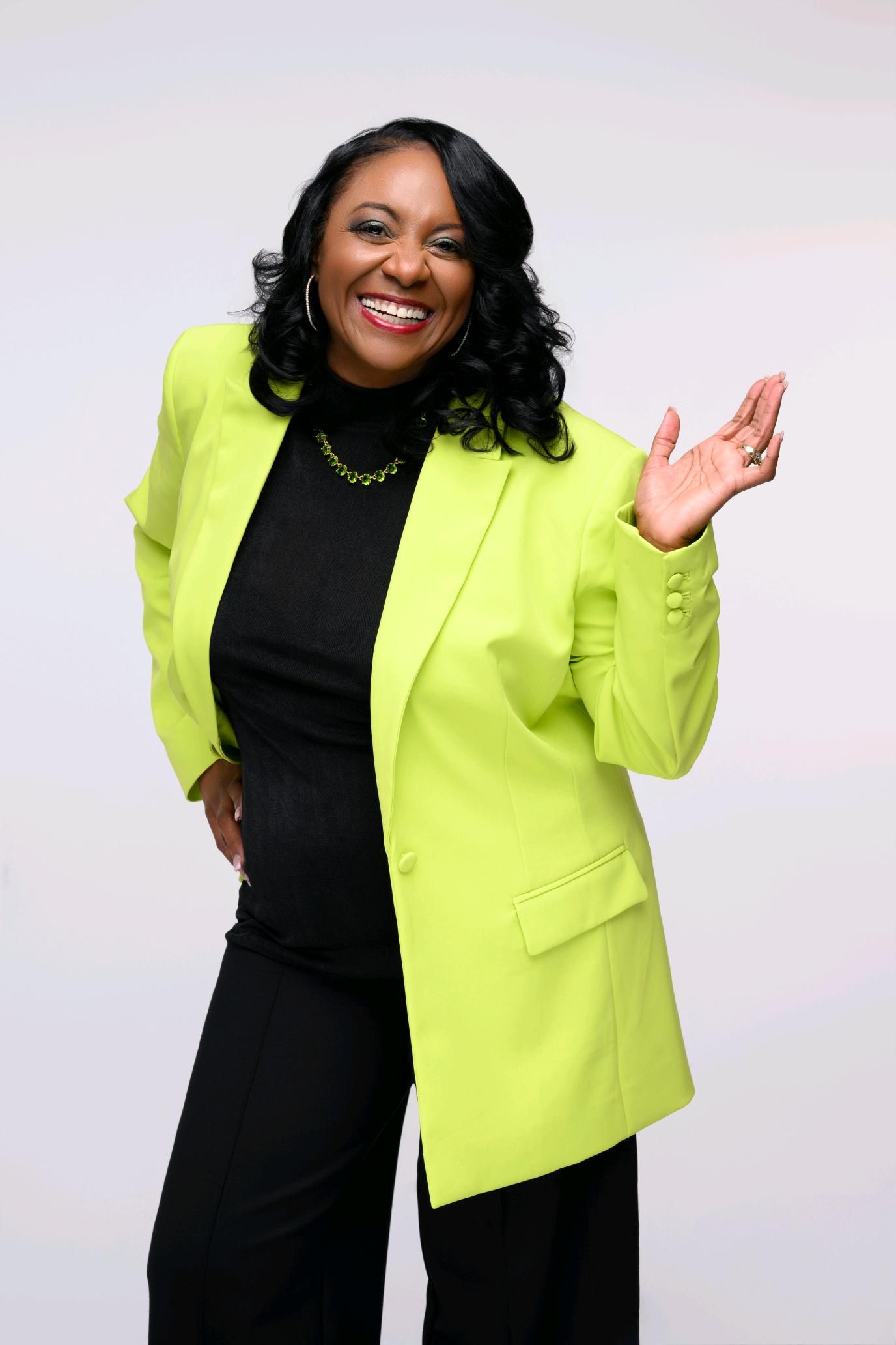 Debbie Porter Wearing Black Shirt