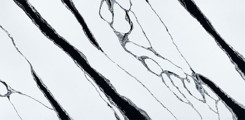 A close up of a black and white marble texture.