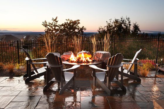 backyard firepit yard resort