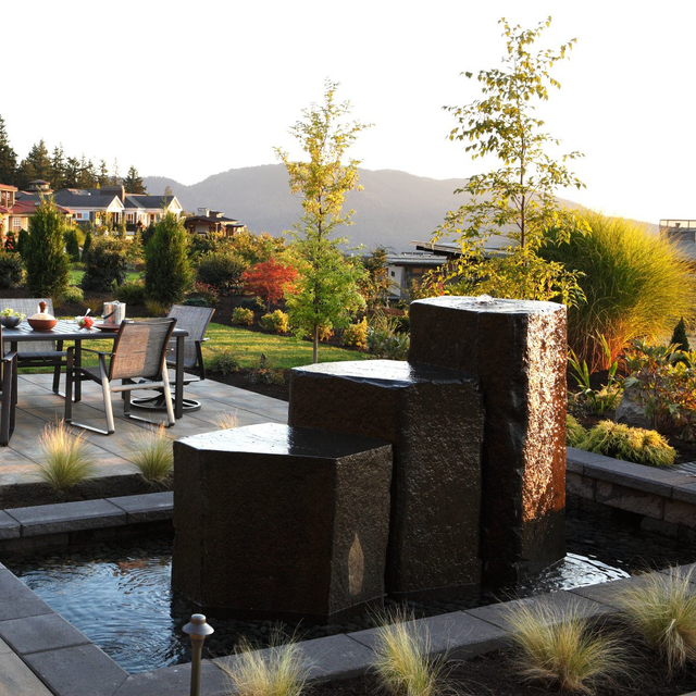 columnar basalt water feature