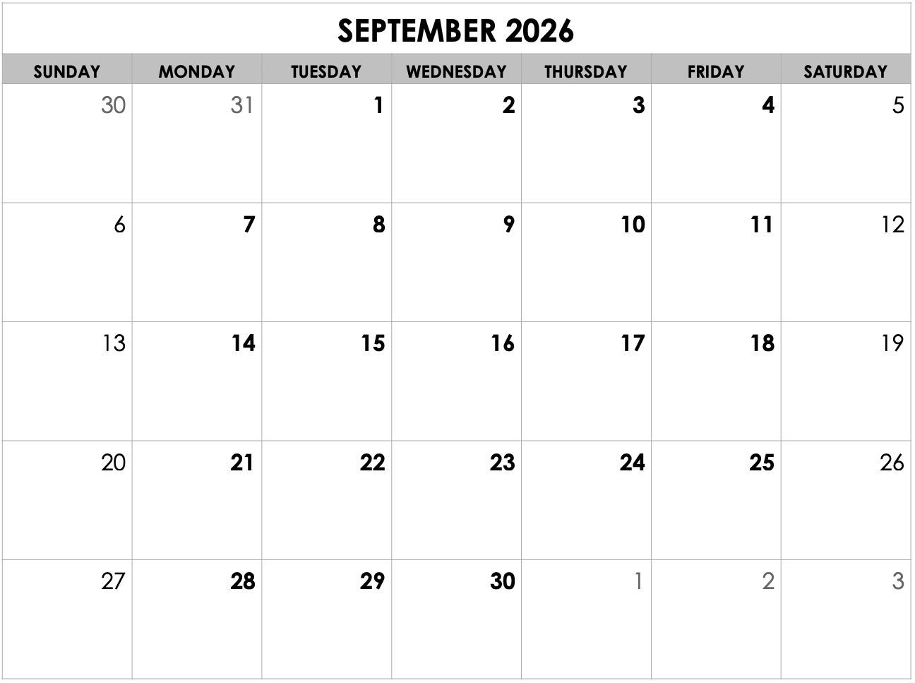 A black and white calendar for july 2025