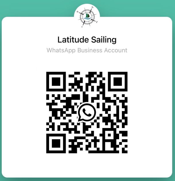 A qr code for latitude sailing 's whatsapp business account