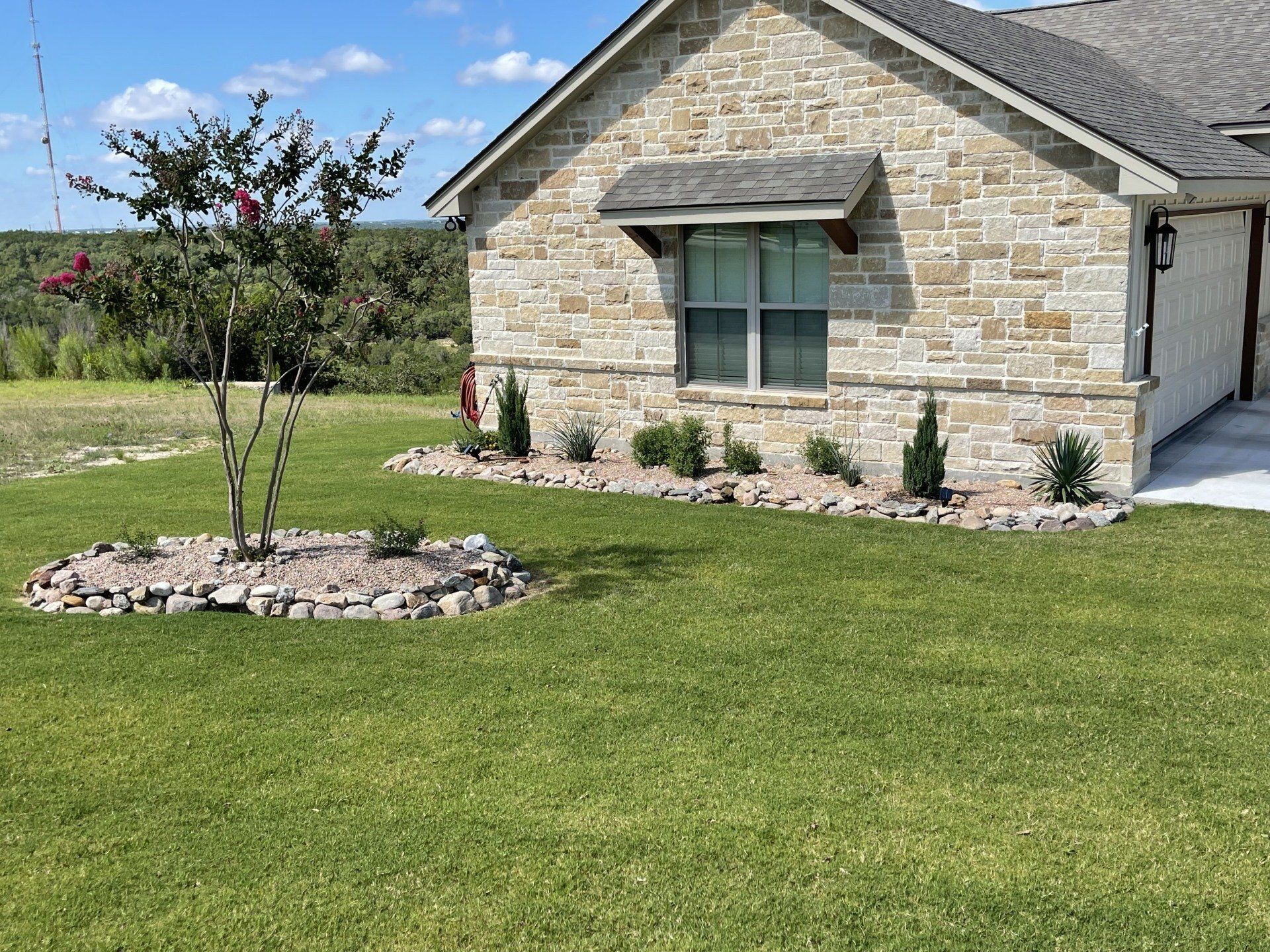 Sod installation & Flower Beds