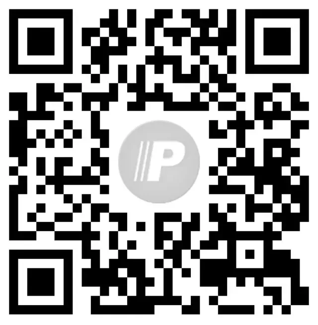 QR code with a central white