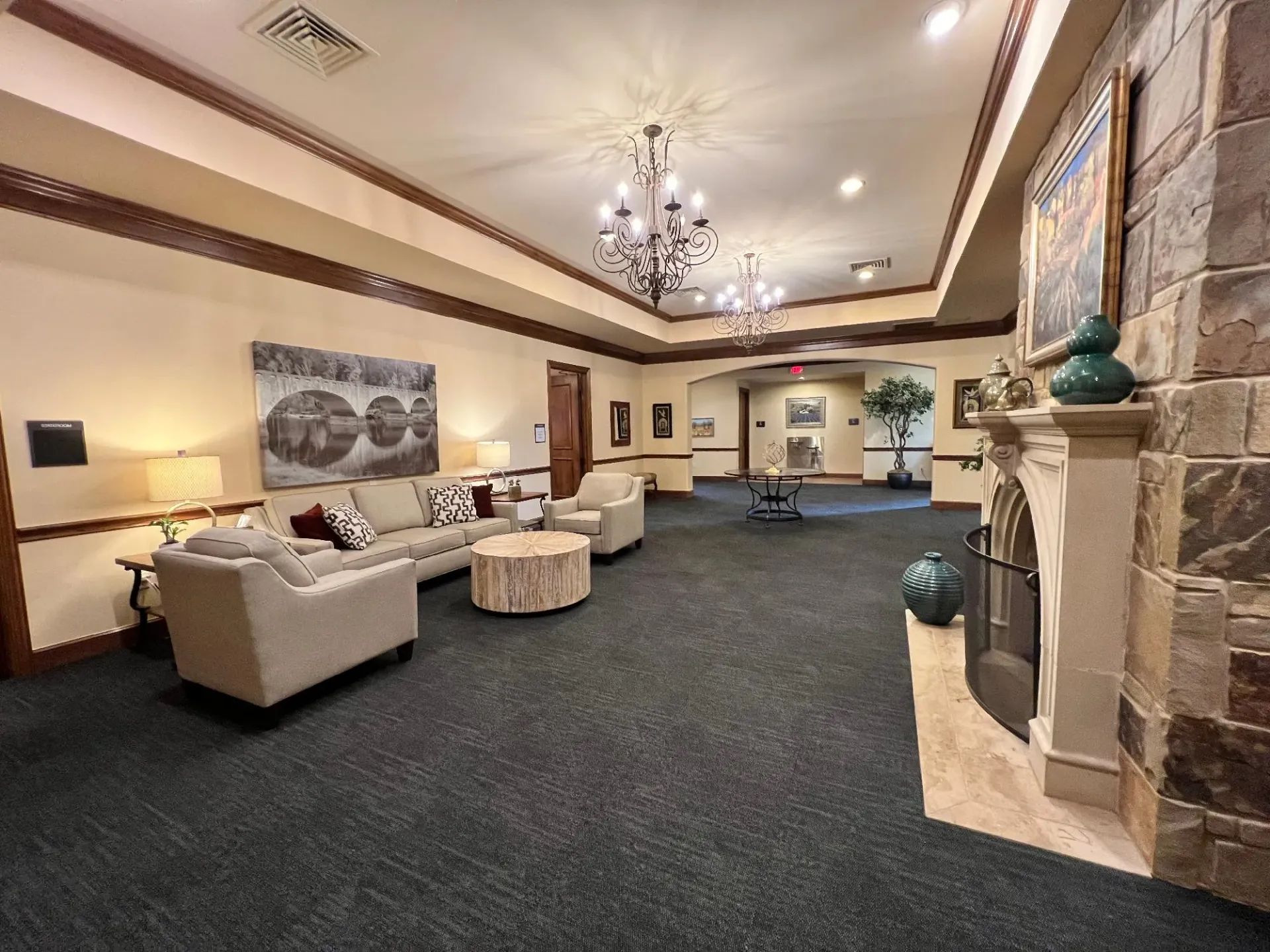 Funeral home living room