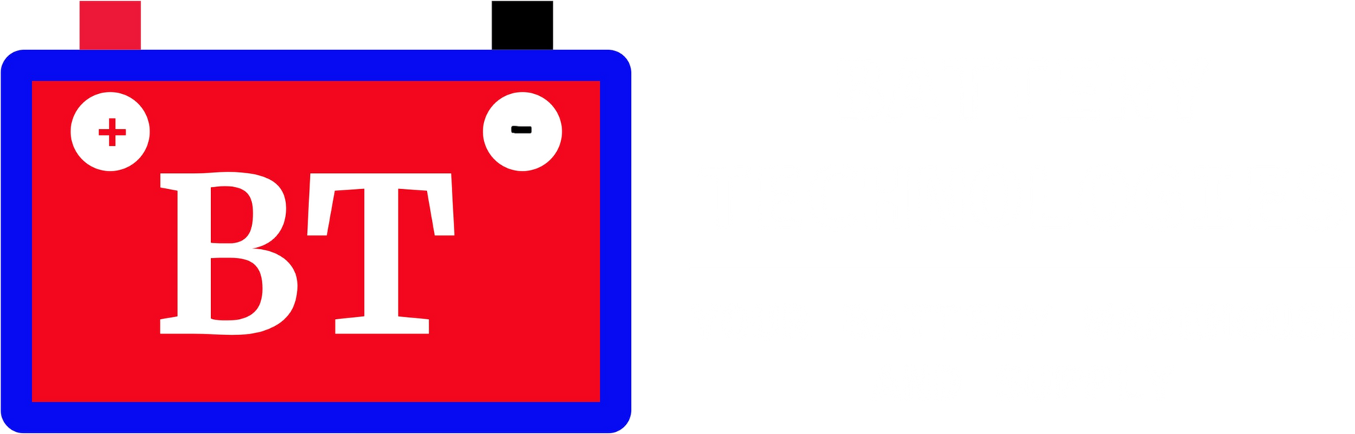 A logo for bt battery technologies your battery warehouse and supply