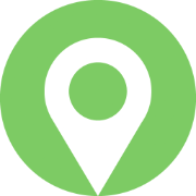 Green circular map marker icon.
