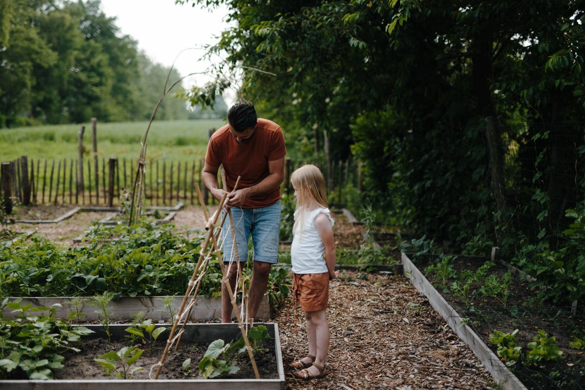 Fotoshoot in de moestuin