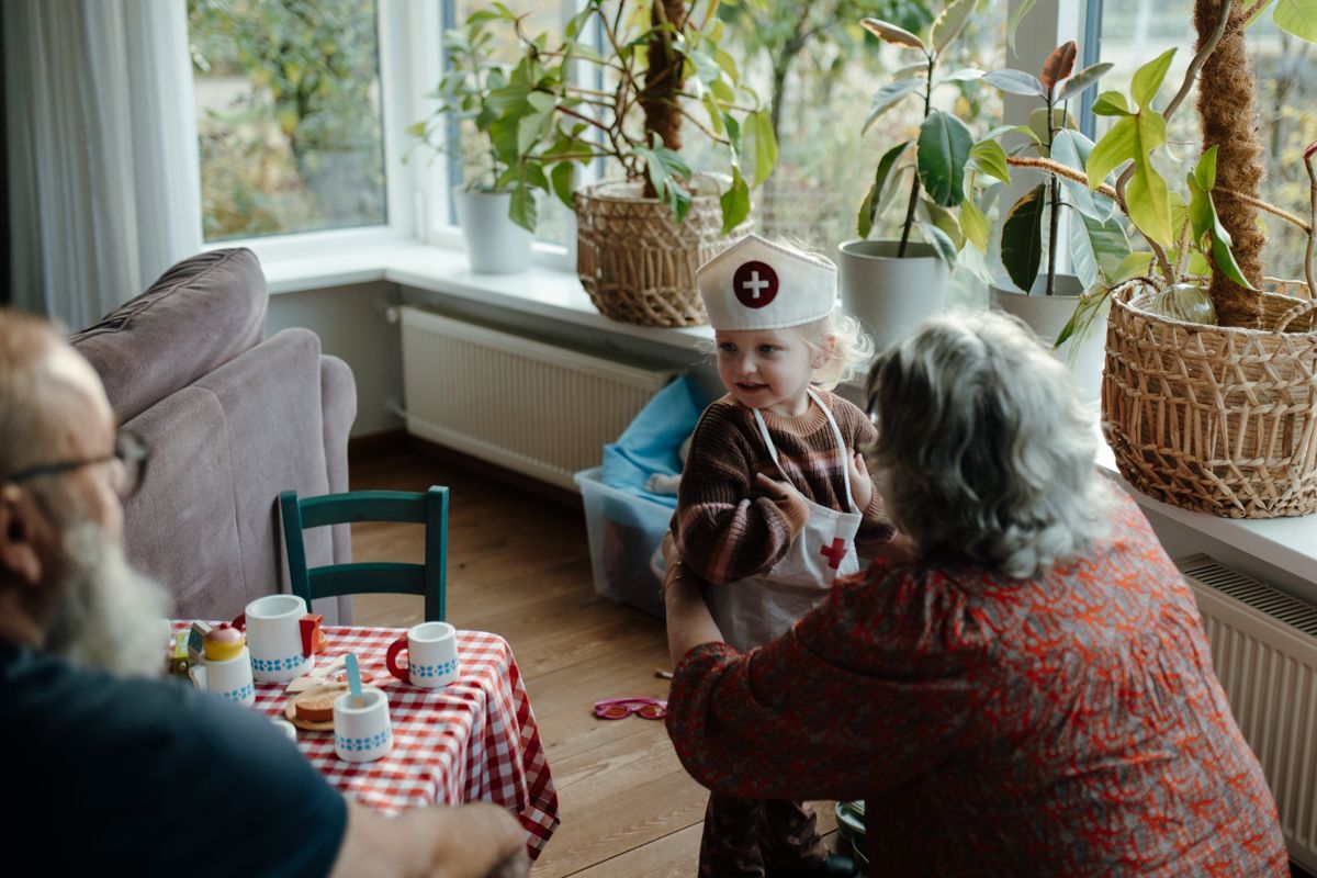 Fotoshoot met opa en oma