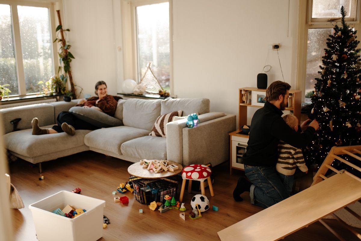 Gezinsfotoshoot aan huis