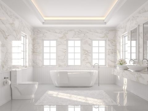 Screens — Luxury White Bathroom In Enid, Oklahoma
