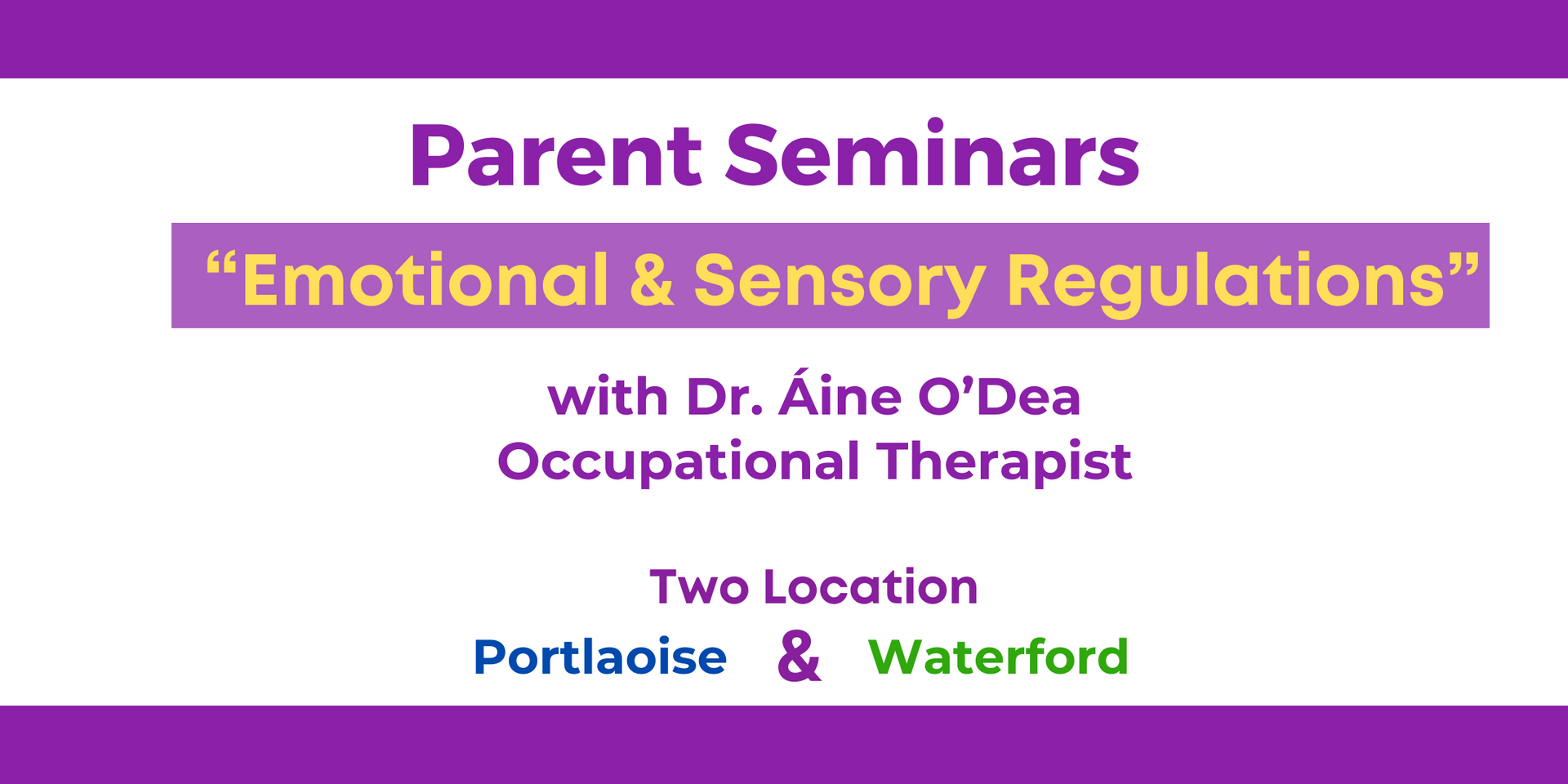 Dr. Áine O’Dea and All Abilities Ireland Seminar in Portlaoise ...