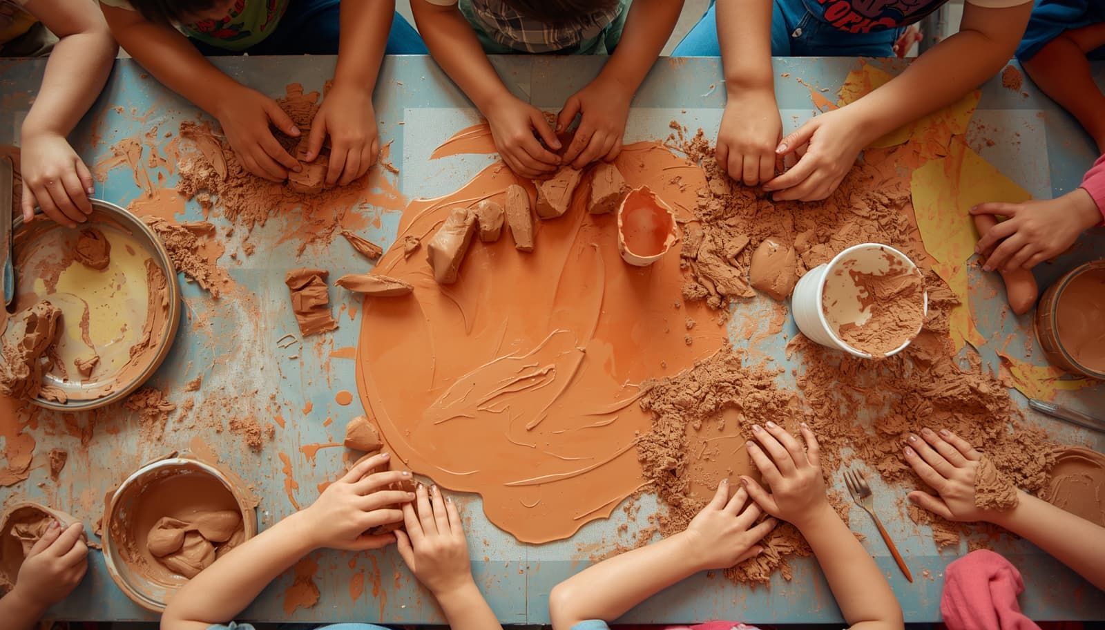 Working with dry clay