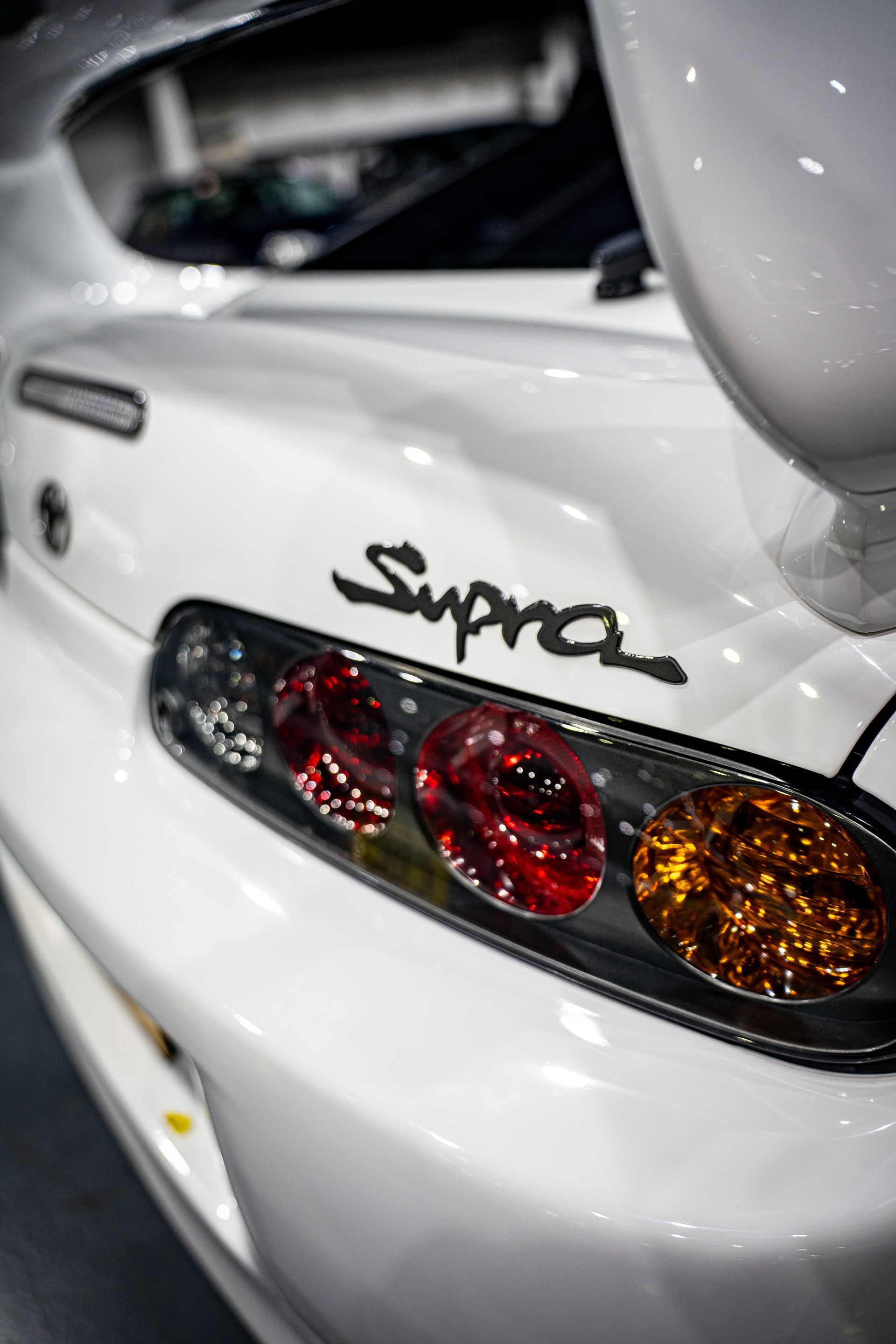 White Toyota Supra tail light with 
