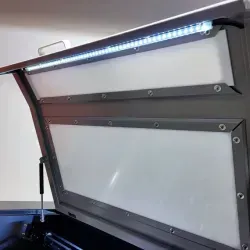 Hood LED With Large Transparent Viewing Area