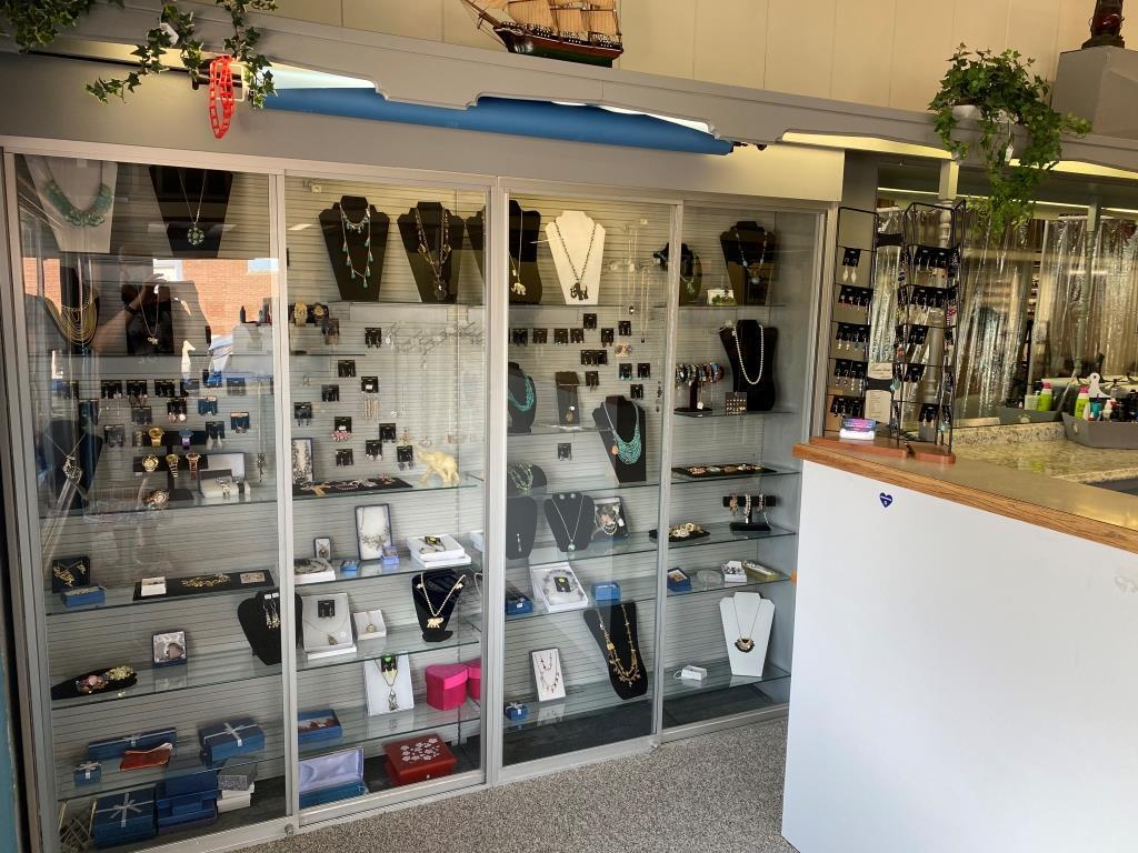 A store with a lot of jewelry on display